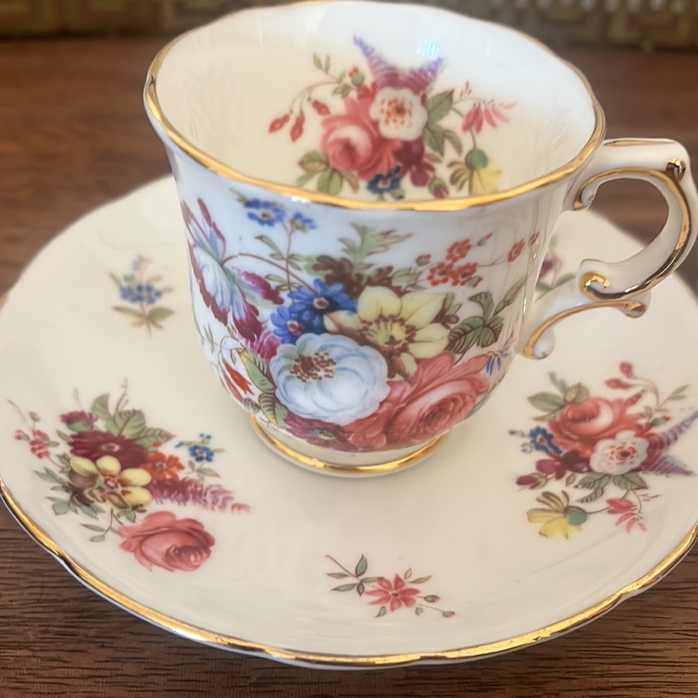 Hammersley bone china set of two Demitasse tea cup Cup and Saucer - Picture 2 of 8